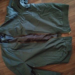 Green bomber jacket